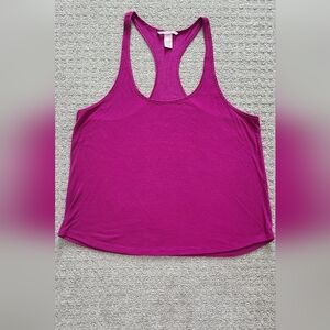 Victoria's Secret Racerback Tank Women L Pink Fuschia Ribbed size L